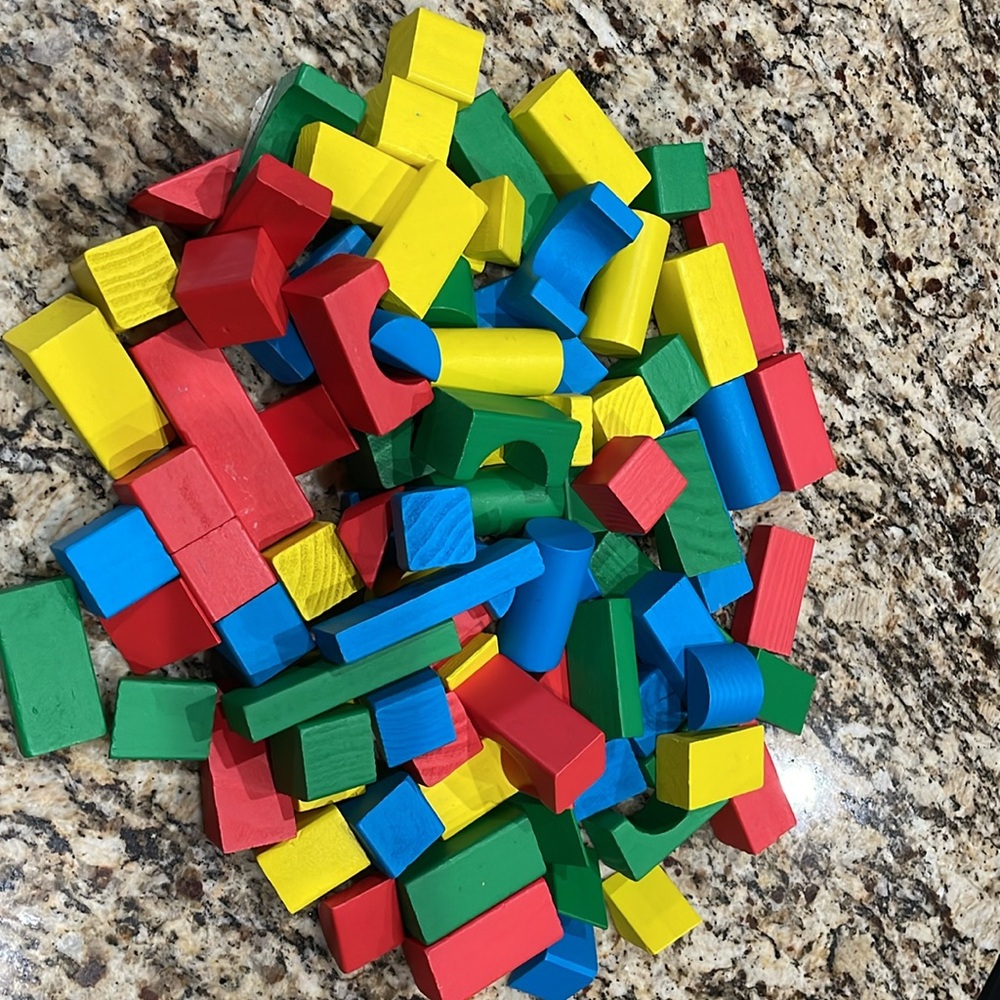 Multi Color Wood Blocks - Picture 2 of 7